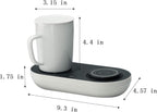Coffee Mug Warmer, Drink Cooler with Wireless Charger, Smart Cup Warming, Beverage Cooling and Phone Charging 3 in 1 for Desk Office Gift