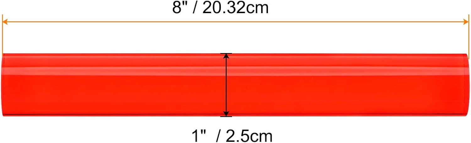 HARFINGTON Acrylic Clay Roller 8 Inch x 1 Inch Solid Non-Stick Plastic Round Tube Roller Polymer Clay Rod Fondant Rolling Pin for Shaping, Sculpting, Modeling DIY Crafts, Red