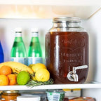 Original Grind Coffee Co.,1 Gallon Cold Brew Coffee Maker,Easy Pour Stainless Steel Spigot Tap,Extra Thick Glass Pitcher Brewing System Iced Coffee Maker,Refrigerator Safe Storage