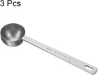 HARFINGTON 3pcs Coffee Scoop Spoon 1tbsp (3tsp, 15ml) 304 Stainless Steel Long Handle Teaspoon/Tablespoon Measuring Spoons Scoops for Tea Sugar Kitchen, Silver