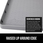 GORILLA GRIP Waterproof Silicone Under Sink Mat with Raised Lip for Kitchen and Bathroom, Cabinet Shelf Liner Stay in Place Mats Dishwasher Safe Drawer Liner, Organizer Tray, 15 x 22 in, Gray