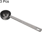 HARFINGTON 3pcs Coffee Scoop Spoon 1tbsp (3tsp, 15ml) 304 Stainless Steel Long Handle Teaspoon/Tablespoon Measuring Spoons Scoops for Tea Sugar Kitchen, Black
