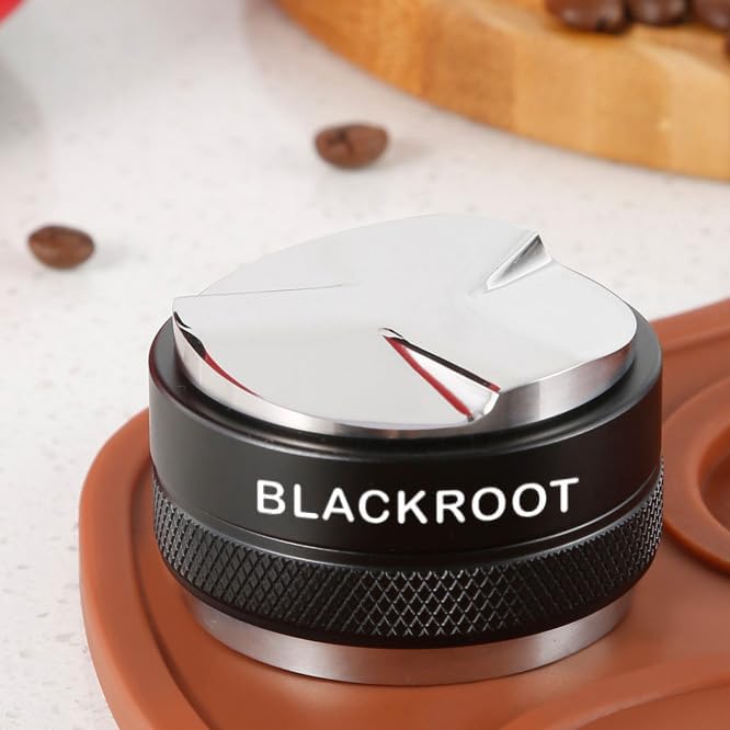 BLACKROOT 58mm Precision Coffee Distributor and Tamper,Dual Head Leveler Tool with Adjustable Depth for Consistent Espresso Puck Prep, Fits 58mm Portafilters