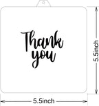 Thank You Cookie cutter and stencil set Baking stencils and cutters bundle DIY bakery decorating kit Cookie cutters with stencils Icing stencil and cookie cutter combo(Thank you)