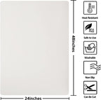 Silicone Mat Heat Resistant Mats for Countertop, Multipurpose Large Silicone Mats for Crafts Kitchen Workbench Size 48x24 inches Thick 2mm,Rolled Package,Beige