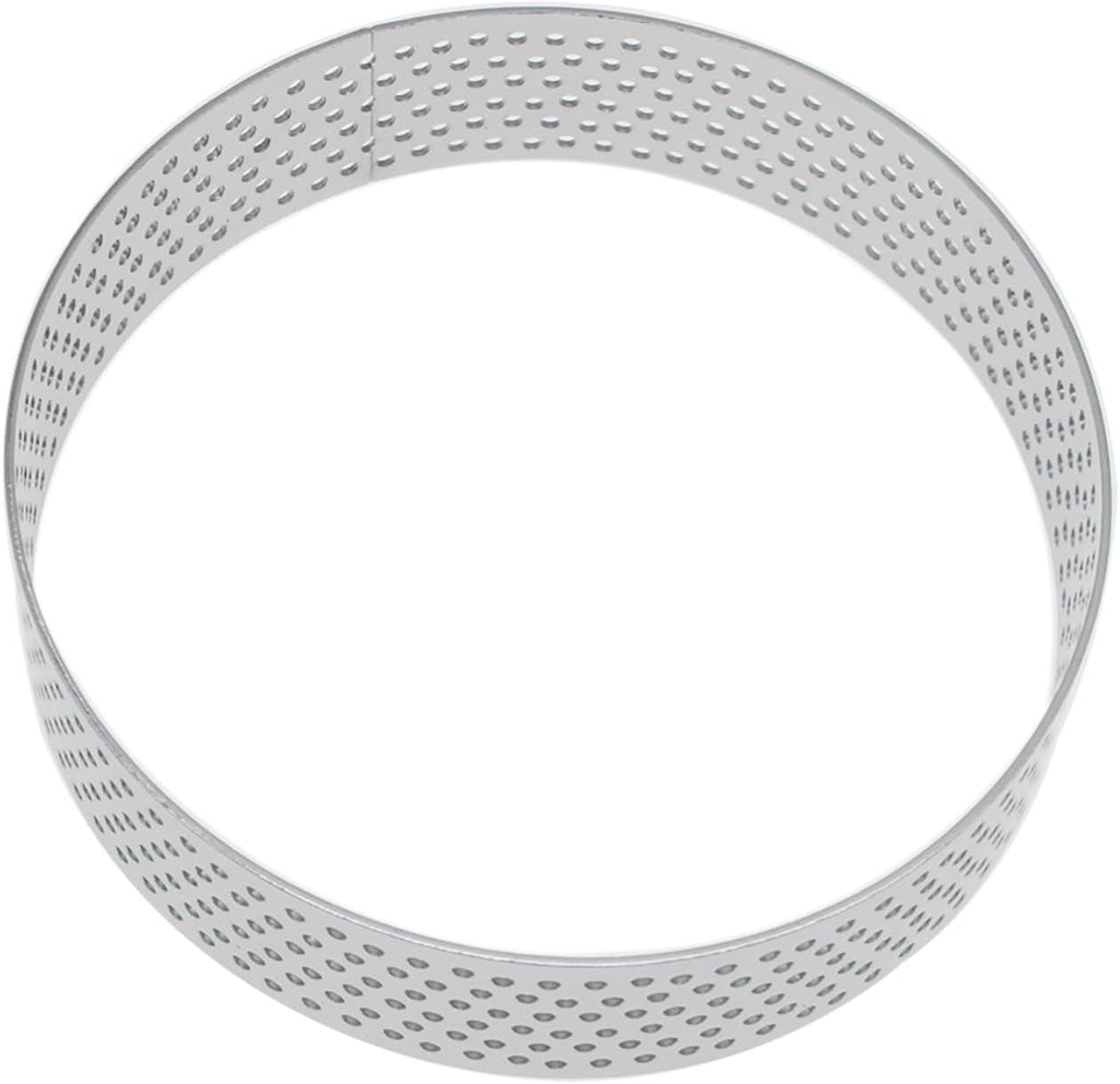 4 Pcs Perforated Tart Rings for Baking 3.15" Cake Mousse Ring Stainless Steel Circle Tartlet Molds