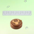 mostsom 3D Hollow Out Lace Mold Silicone Christmas Deer Head Shape Fondant Molds Chocolate Mould for Cake Pastry Decor Baking Gumpastes Moulds Decoration (N_ Deer Head)