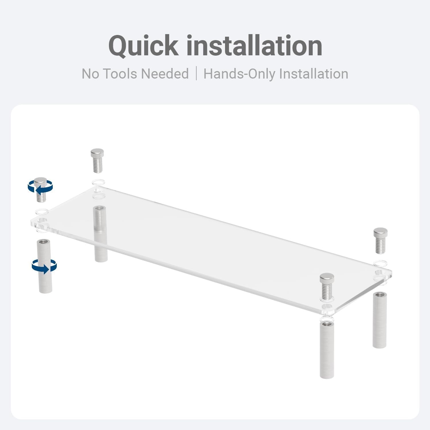 Acrylic Riser, Display Stand Clear Shelf for Cupcake Food Desserts Holder Cosmetic Products Tabletop Use and More (Small)