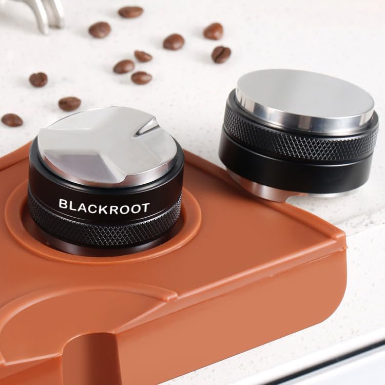 BLACKROOT 58mm Precision Coffee Distributor and Tamper,Dual Head Leveler Tool with Adjustable Depth for Consistent Espresso Puck Prep, Fits 58mm Portafilters