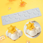 TUKE Star Lace Mat Silicone Mold For Chocolate Epoxy Resin Cake Topper Sugar Craft Baking Cake Lace Decoration Tool DIY Wedding (G_ Star)