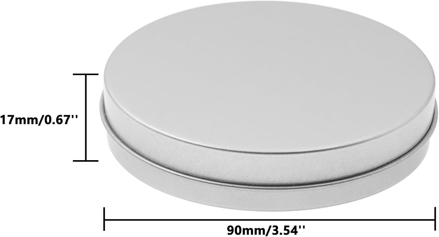 Metal Empty Boxes, Tin Boxes with Lid,Small Silver Tin Boxes,Stackable Organizer Containers,8PCS Storage Tin for Home Outdoor Active Storage Containers