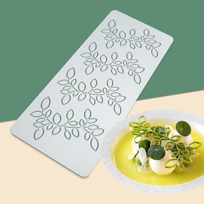 Hollow Leaf Silicone Mold Chocolate Candy 3D Hollow Leaf Candy Mold Food Cooking Meals Decorations Fondant Mold Polymer Clay Molds (Leaf N_8.76x3.72x0.12inch)