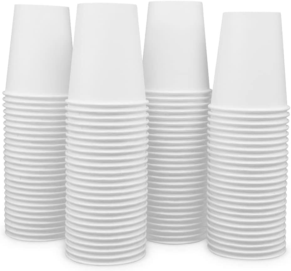 Paper Cups 8 oz 200 Pack for Coffee & Tea 8 oz Made in USA | Bulk 200 Count for Home, Office, Restaurants & Parties | Recyclable Disposable 8 Ounce To-Go Cups for Hot Drinks