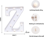 Foaky LED Letter Lights Sign Marquee Light Up Letters Sign for Night Light Wedding/Birthday Party Battery Powered Christmas Lamp Home Bar Decoration(Z)