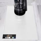 GORILLA GRIP Silicone Coffee Mat, Espresso Drink Bar Station Accessories, Use Under Machine, Waterproof Heat Resistant Multi-Use Dish Drying Mats, Stays in Place, Kitchen Home Decor, 11.5x18.5, White