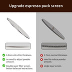 watchget 51 Espresso Puck Screen - 0.8mm Thickness Espresso Screen Double-layer Lower Shower Screen with Magnetic Nail - Metal Reusable Filter for 51mm Protafilter Basket Stainless Steel Coffee Filter