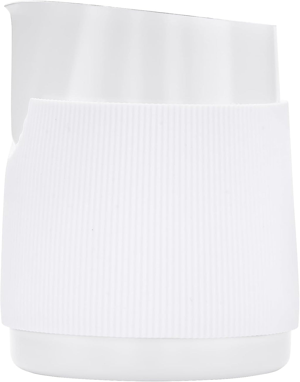 Normcore Handleless Milk Pitcher with Round Spout, Espresso Steaming Pitcher, 18/8 Stainless Steel Milk Frothing Jug, Coffee Cappuccino Latte Art Barista Cup, Non-stick coating White - 20.3oz / 600ml