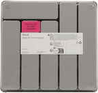 Lifewit Silverware Organizer with Lid, Covered Utensil Tray for Kitchen Drawer and Countertop, Plastic Cutlery and Flatware Storage Box for Spoons Forks Knives Holder Case, 6 Compartments, Gray