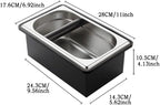 Coffee Knock Box, Stainless Steel Coffee Espresso Knock Box Coffee Grounds Bin with Noise Reduction Rubber Ring, Barista Espresso Machine Accessories (Large)