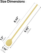 carrotez 9.9" Silicone coffee stirrer, Long Reusable Coffee Spoon for Iced Tea, Multipurpose Beverage Stirring Spoon - Yellow