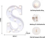 Foaky LED Letter Lights Sign Marquee Light Up Letters Sign for Night Light Wedding/Birthday Party Battery Powered Christmas Lamp Home Bar Decoration(S)