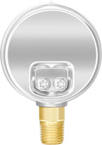 MEASUREMAN 2" Dial Size, Glycerin Filled Pool Filter Pressure Gauge, 304 Stainless Steel Case, 0-60psi/420kpa, 1/4" NPT Lower Mount