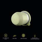 BALIBETOV Yerba Mate Cup – Vacuum Insulated Stainless Steel Gourd with Silicone Cover & Non-Slip Base – Includes 2 Bombillas & Cleaning Brush – Unique Design, Easy to Clean