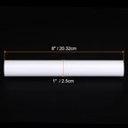 HARFINGTON Acrylic Clay Roller 8 Inch x 1 Inch Solid Non-Stick Plastic Round Tube Roller Polymer Clay Rod Fondant Rolling Pin for Shaping, Sculpting, Modeling DIY Crafts, White