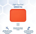 Carlisle FoodService Products Cafe Fast Food Cafeteria Tray with Patterned Surface for Cafeterias, Fast Food, And Dining Room, Plastic, 17.87 X 14 X 0.98 Inches, Orange