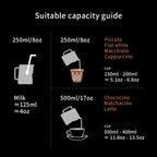 watchget Milk Frothing Pitcher 250ml/8oz Stainless Steel Espresso Steaming Pitcher Milk Coffee Cappuccino Latte Art Barista Steam Jug Espresso Frother Cup, Silver