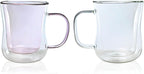 LEMONSODA Double Walled Colored Insulated Coffee Mugs - 10oz - Hot or Cold Latte, Tea, Cappucino, Coffee, Espresso Mug with Handle - Premium Packaging (Set of 2)
