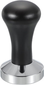 uxcell 51mm Coffee Tamper, Stainless Steel Espresso Press Tamper, Espresso Tamper with Wooden Handle Suitable for Coffee Shop, Restaurant Bar, Bakery (Black)