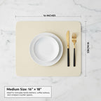 Dish Drying Mat Super Absorbent – 16" x 18" Coffee Mat for Countertops – Non-Slip Drying Mat for Kitchen Counter – Easy to Clean Water Absorbent Mat – Large Dish Drying Mats (Tapioca)