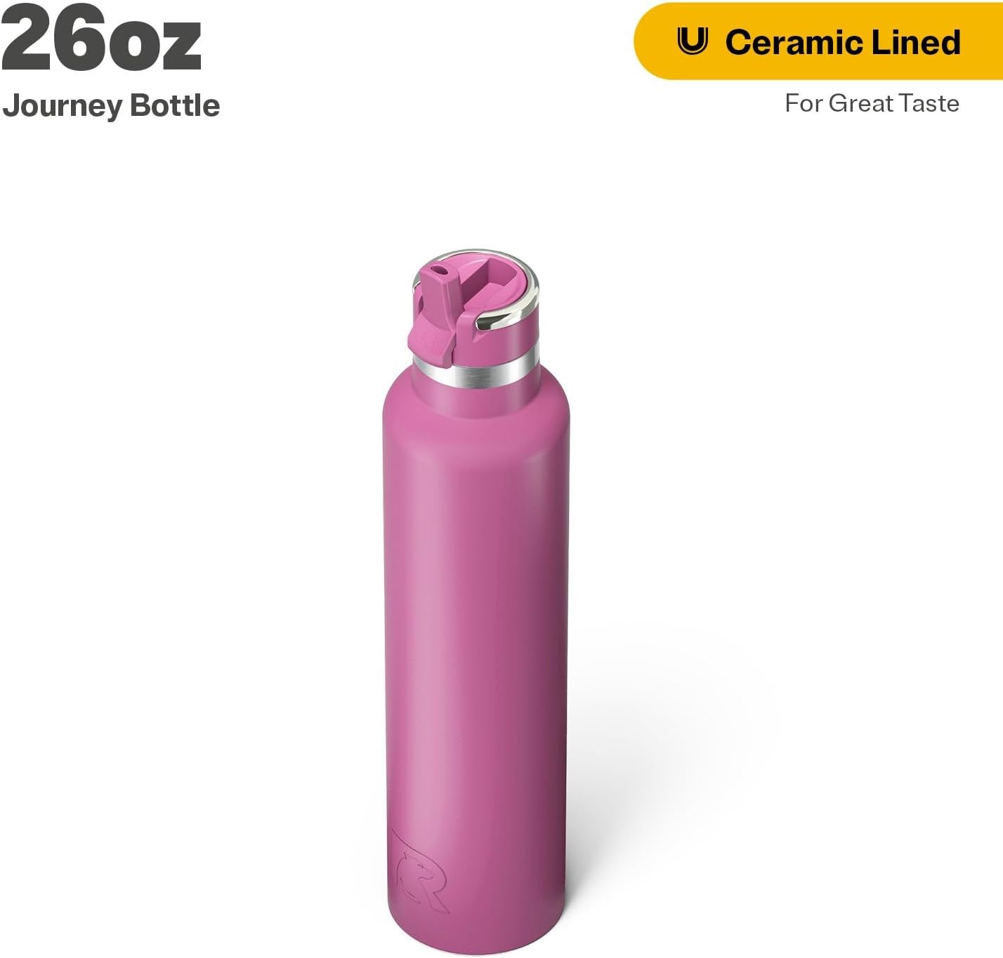 RTIC 26oz Journey Bottle Metal Stainless Steel Vacuum Insulated, BPA Free, Reusable, for Water, Hot and Cold Drinks, Travel, Sports, Camping, Orchid