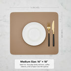 Dish Drying Mat Super Absorbent – 16" x 18" Coffee Mat for Countertops – Non-Slip Drying Mat for Kitchen Counter – Easy to Clean Water Absorbent Mat – Large Dish Drying Mats (Brown)