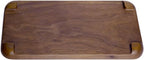Rustic Walnut Wooden Tray Solid Wood Serving Tray Square Rectangle Platter Tea Tray Coffee Table Tray (Rectangle Small (12x6x0.9 inch))