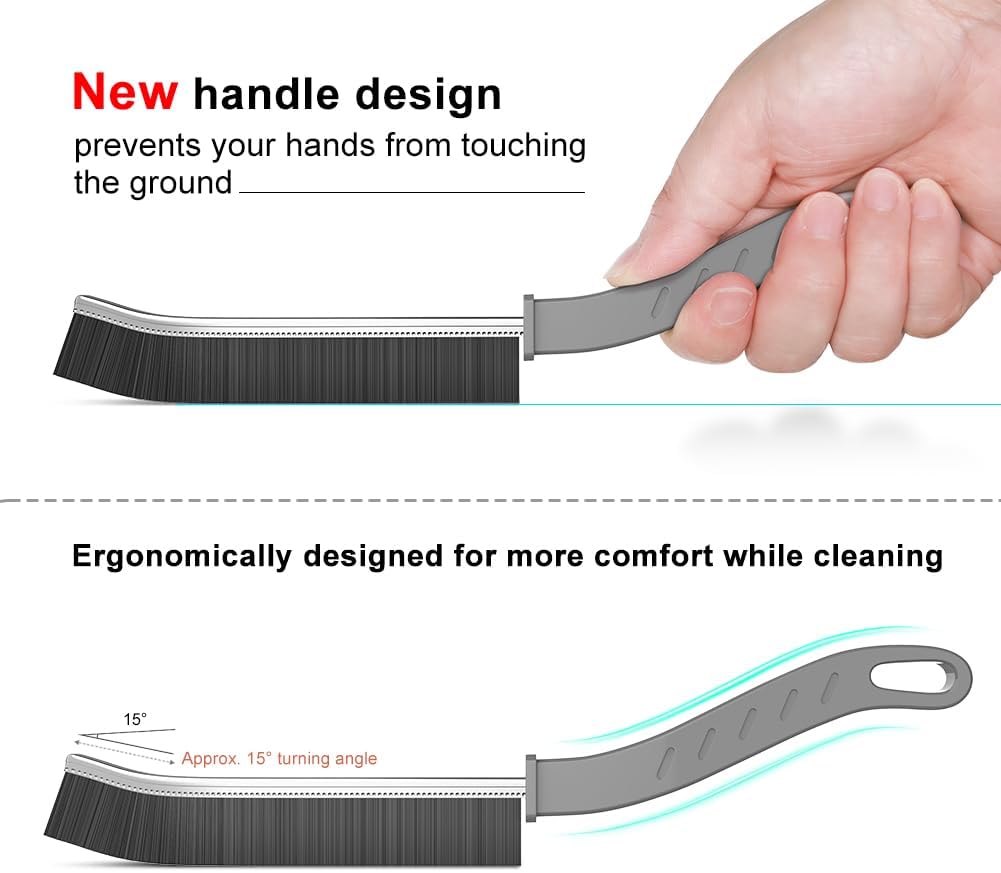 Hard Bristle Crevice Cleaning Brush, Gap Cleaning Brush, Small Cleaning Brush, Grout Brush, Kitchen Brush, Bathroom Crevice Brush for Toilet, Home, Bathtub, Sink, Household, Window - 3 Pcs