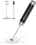 Maestri House Rechargeable Milk Frother with Stepless Speed Control, LunaFro 2.0 Handheld Electric Foam Maker Waterproof Drink Mixer Foamer for Lattes, Cappuccino