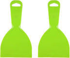 uxcell Putty Scraper 4" Plastic Flexible Putty Knives Disposable Spreader for Taping Drywall Wall Painting Green 2pcs