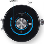 Coffee Canister - Large, Stainless Steel Airtight Coffee Containers with Transparent Window,Date Tracker, CO2-Release Valve and Measuring Scoop for Freshness of Storage Coffee (Red)