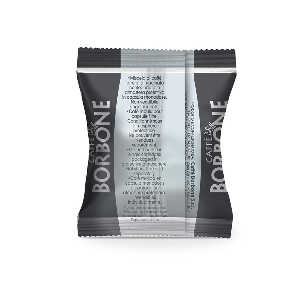 Caffe Borbone Nespresso Compatible Coffee Pods, Black Blend, Medium Roast, Arabica and Robusta Blend, Intense and Robust - NOT compatible with Vertuo - 100 Count