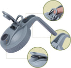 Glass Tea Pitcher with Wide Mouth Airtight Lid Leak Proof Fridge Container with Gray Lid Mason Jar for Water, Tea,Juice and Drinks (2 Pack-64OZ)