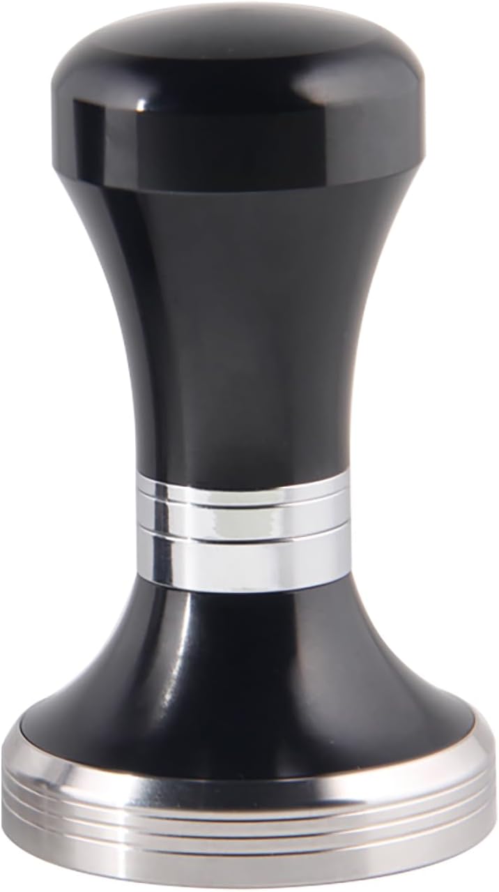 MOJAE 58mm Espresso Tamper with 304 Stainless Steel Flat, Coffee Tamper for 58mm Portafilters (Black)