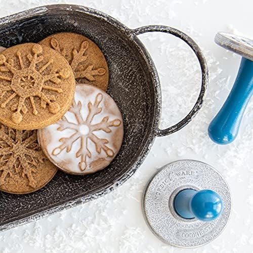 Nordic Ware Snowflake Cookie Stamps, 3-inch rounds, Silver