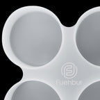 【300+ Design Optional】 Fuehbur 4 inch 4-Circles Car Freshie Mold, Four-Circle Round in 4 Cavity Silicone Soap Resin Molds, Super-Large Mould