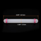 HARFINGTON 2pcs Fondant Rolling Pin 9 Inch x 0.98 Inch Adjustable Guide Rings Non-Stick PP Plastic Fondant Roller Dough Roller Kitchen Decorating Tools for Cookie Pastry Pizza Clay
