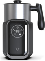 Homtone 5-in-1 Induction Milk Frother, 21oz Removable Automatic Milk Frother Dishwasher Safe for Latte, Hot Chocolate, and Hot and Cold Milk Froth, Chocolate Milk