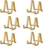 Plate Stands for Display - Plastic Easel Stand Plate Holder Display Stand Picture Frame Stand for Pictures | Photo|Decorative Plate |Dish | Tabletop Art - 3 inch-Golden