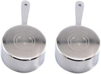 Honey Bear Kitchen 1/2 Cup 120 ml Measuring Scoop Cups, Polished Stainless Steel (Set of 2)