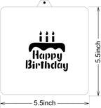 Birthday Cake Cookie cutter and stencil set Baking stencils and cutters bundle DIY bakery decorating kit Cookie cutter with stencils Icing stencil and cookie cutter combo(Birthday Cake)